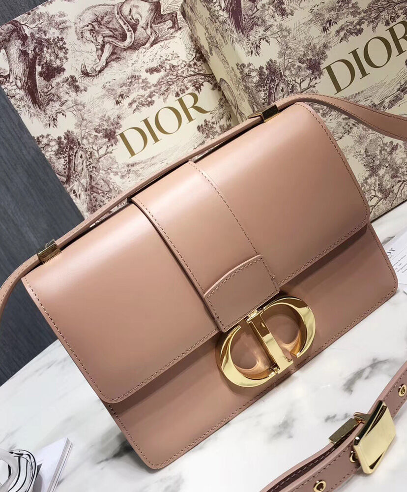 Christian Dior 30 Montaigne Flap Bag Leather Pink